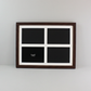 Suits Four 5x7" photos. 30x40cm. Wooden Multi Aperture Photo Frame.