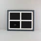Suits Four 5x7" photos. 30x40cm. Wooden Multi Aperture Photo Frame.