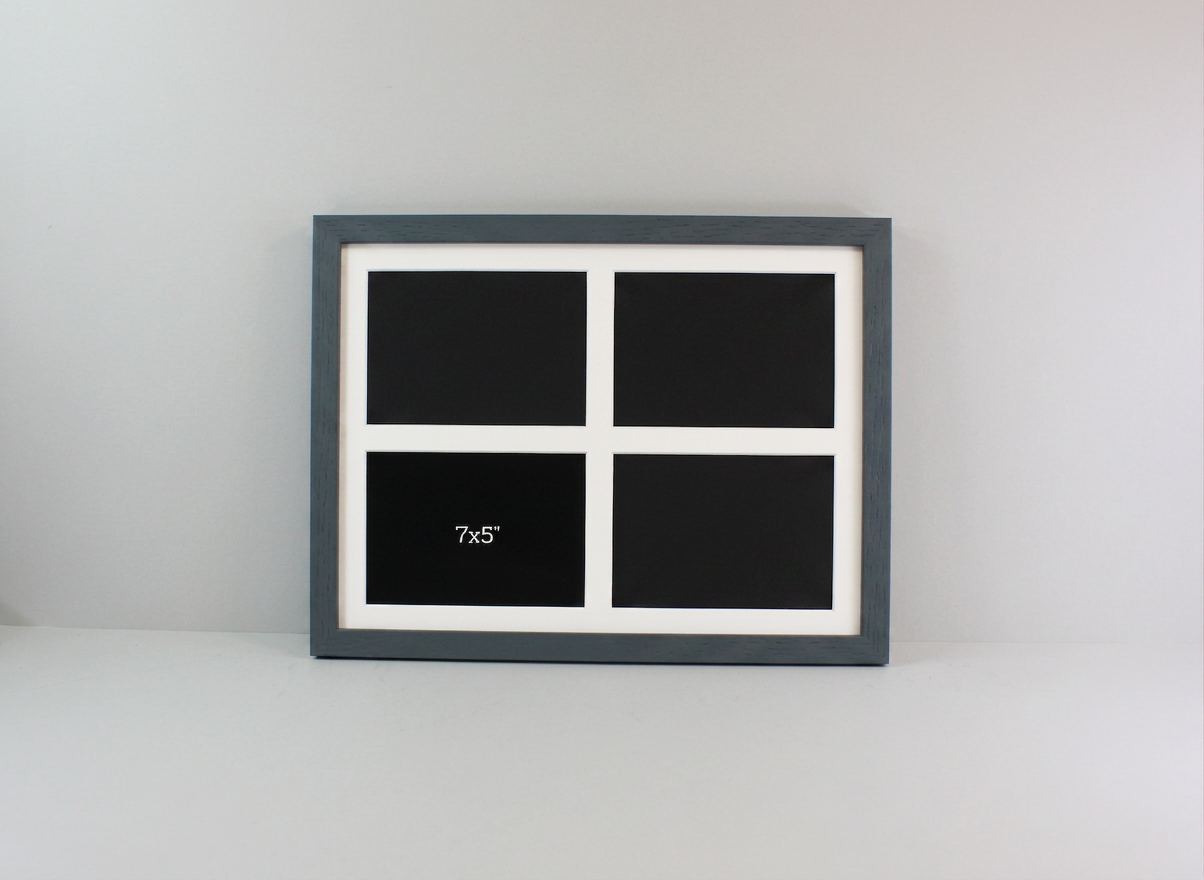 Suits Four 5x7" photos. 30x40cm. Wooden Multi Aperture Photo Frame.