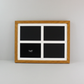 Suits Four 5x7" photos. 30x40cm. Wooden Multi Aperture Photo Frame.