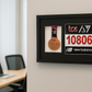 London Marathon 2026 - Medal and race number display.