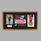 Personalised Medal display Frame with Apertures for Medal, Bib number and Photo.
