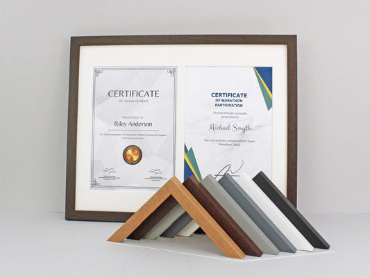 Double Certificate Frame. Suits Two A4 Sized images/Certificates. - PhotoFramesandMore - Wooden Picture Frames