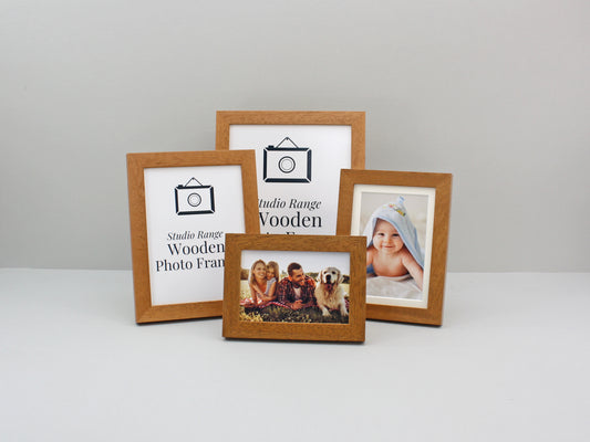 Oak Colour - Wooden Photo Frames - Stand or Hang. - PhotoFramesandMore - Wooden Picture Frames