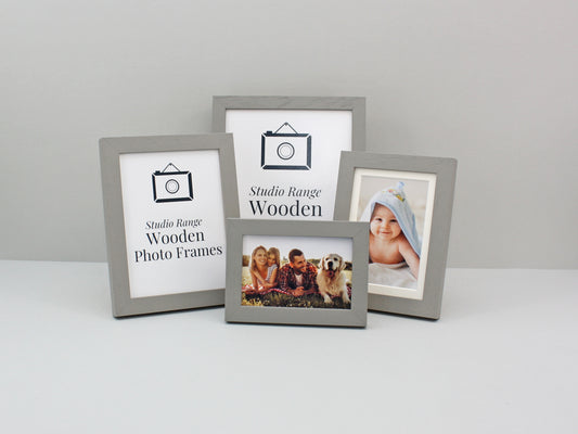 Pale Grey - Wooden Photo Frames - Stand or Hang. - PhotoFramesandMore - Wooden Picture Frames