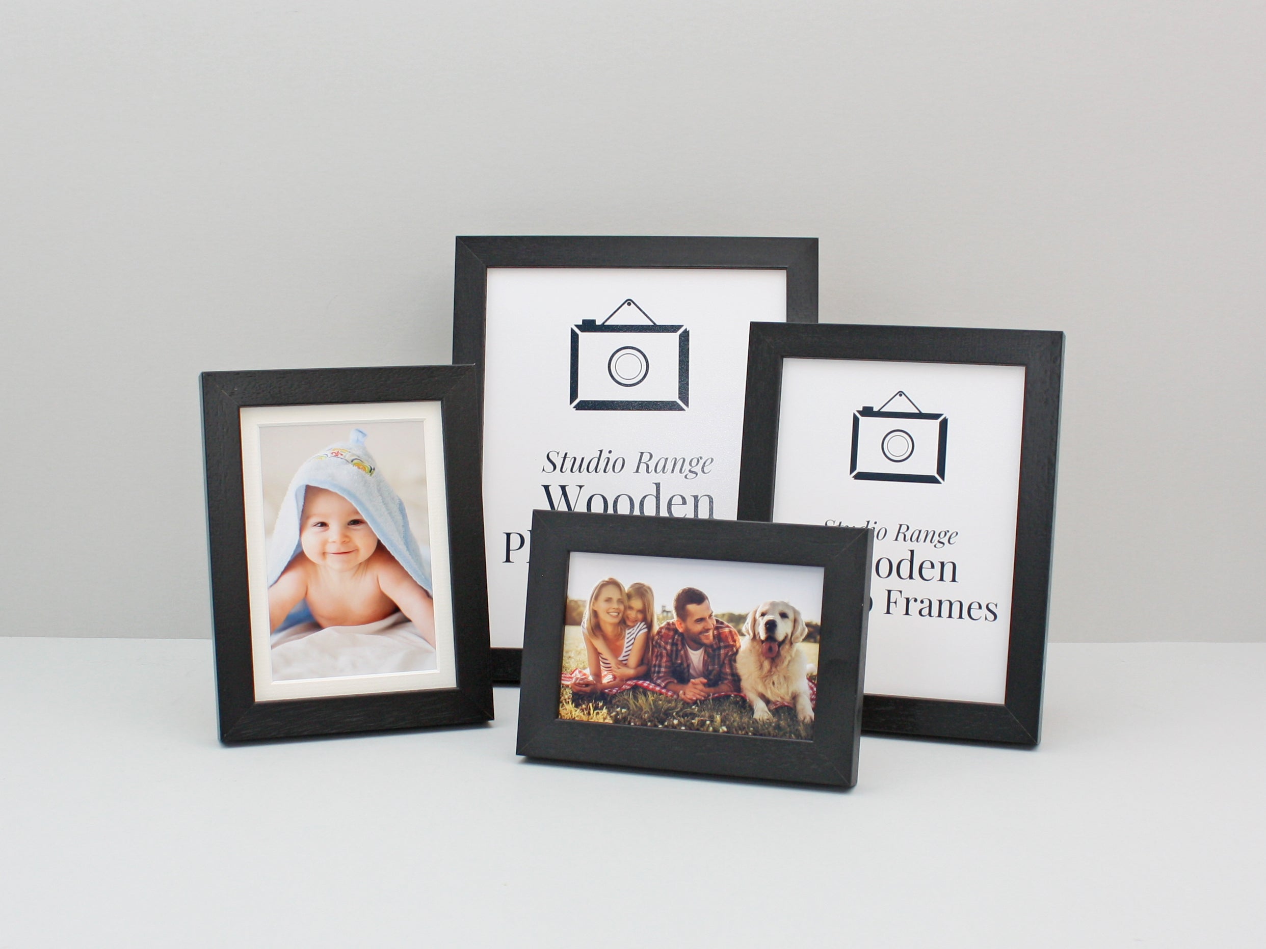 Black - Wooden Photo Frames - Stand or Hang. – PhotoFramesandMore