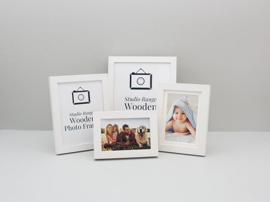 White - Wooden Photo Frames - Stand or Hang. - PhotoFramesandMore - Wooden Picture Frames