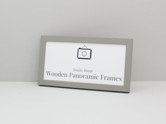 Pale Grey Panoramic Picture Frames - Studio Range - PhotoFramesandMore - Wooden Picture Frames