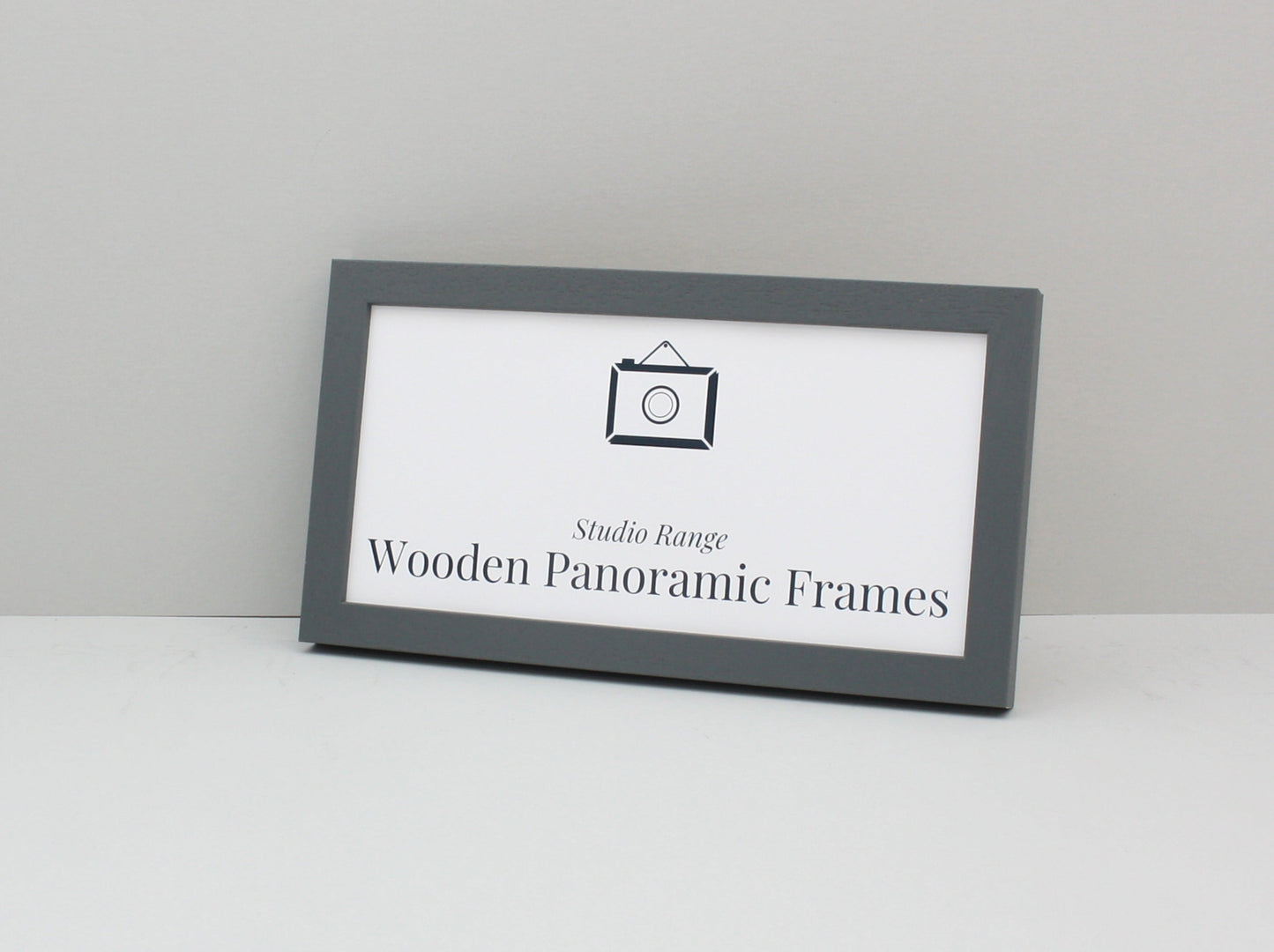 Dark Grey Panoramic Picture Frames - Studio Range - PhotoFramesandMore - Wooden Picture Frames