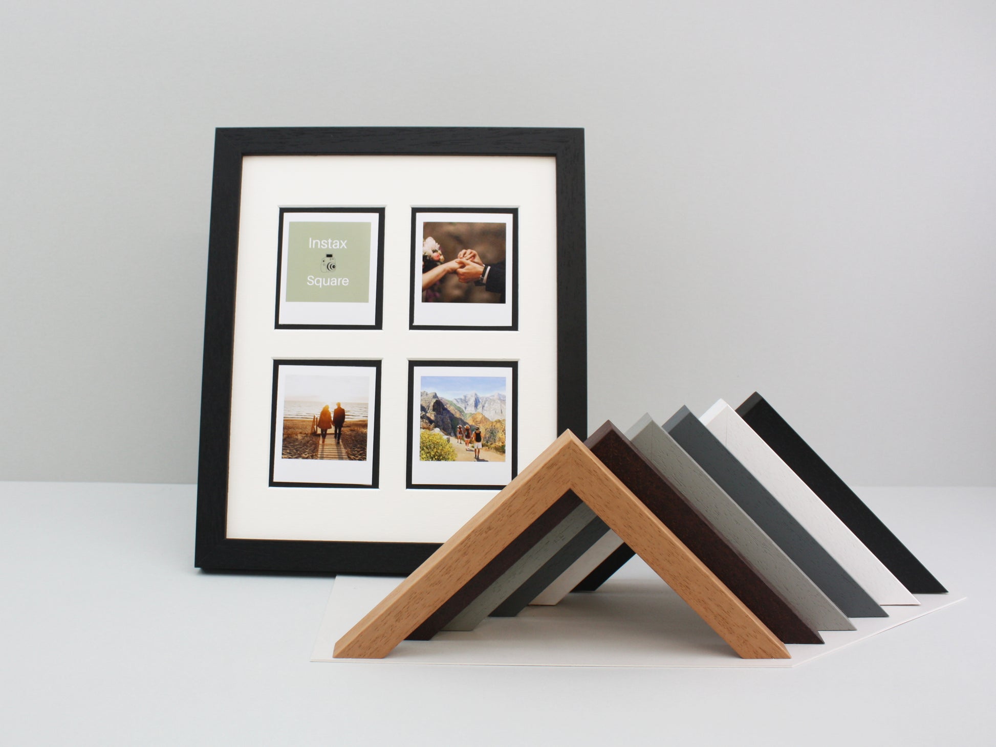 Instax Film Float Frame - Suits Four Instax Square Films - PhotoFramesandMore - Wooden Picture Frames