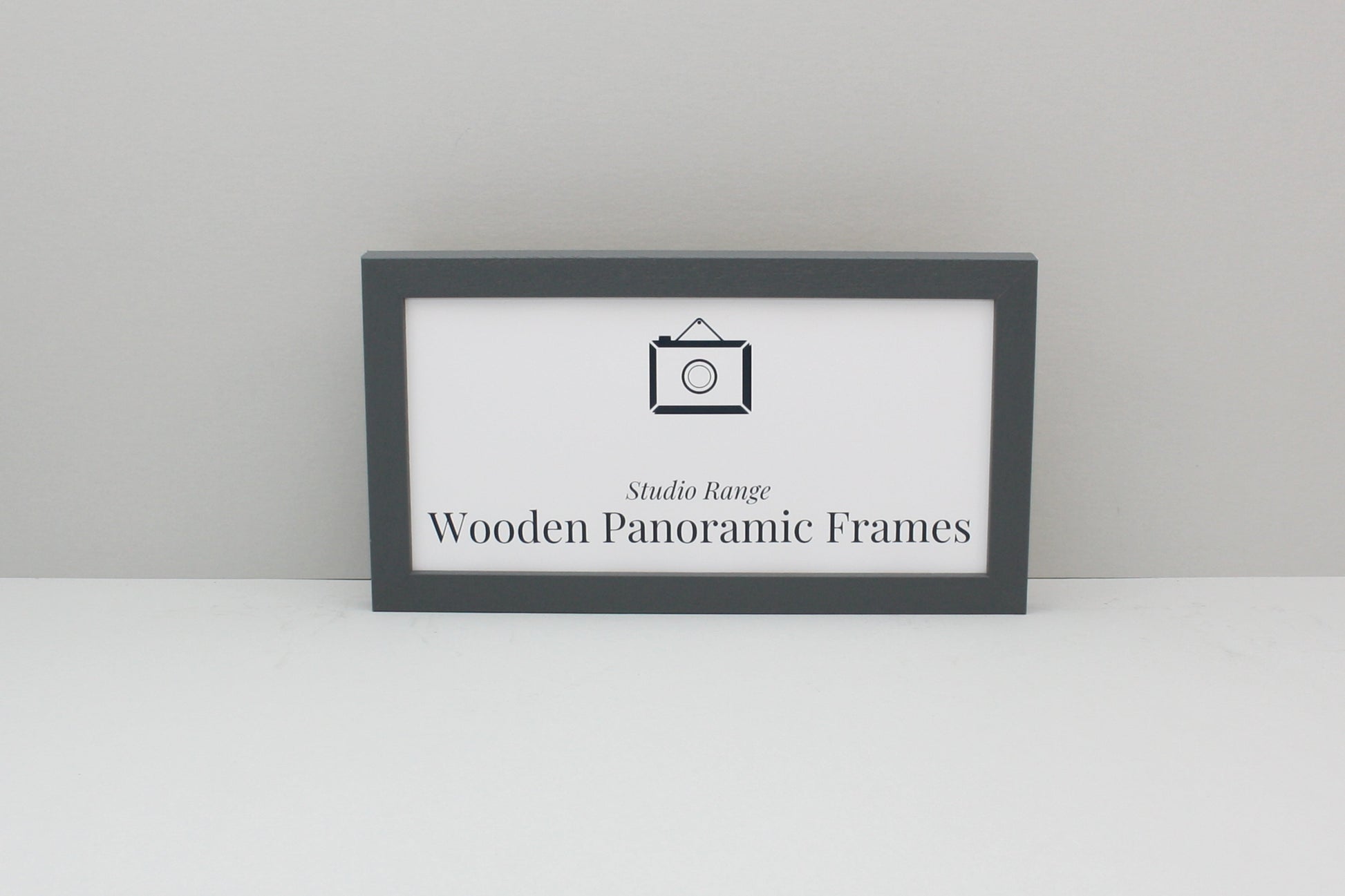 Dark Grey Panoramic Picture Frames - Studio Range - PhotoFramesandMore - Wooden Picture Frames