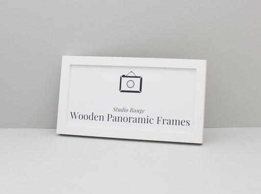 White Panoramic Picture Frames - Studio Range - PhotoFramesandMore - Wooden Picture Frames