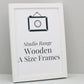 White A-Size Frames - A1, A2, A3, A4 Size Wooden Poster Frame - PhotoFramesandMore - Wooden Picture Frames