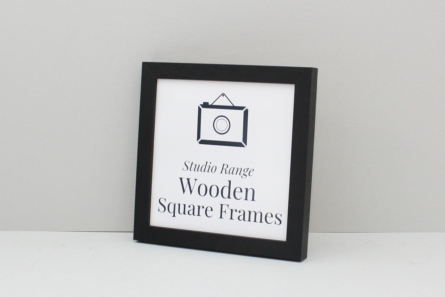 Black - Square Wooden Frames | Standard Size Frames - PhotoFramesandMore - Wooden Picture Frames