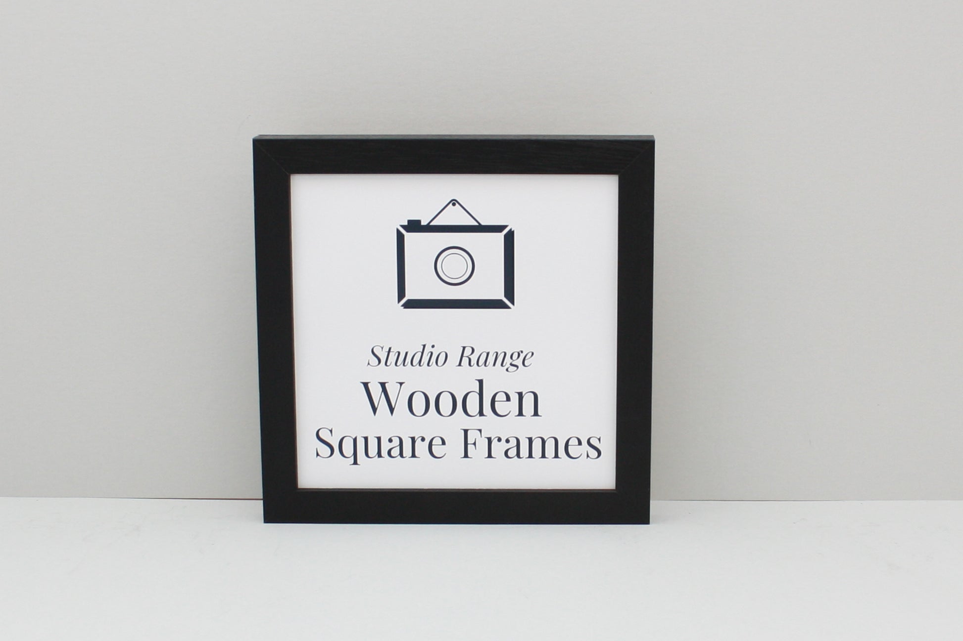 Black - Square Wooden Frames | Standard Size Frames - PhotoFramesandMore - Wooden Picture Frames