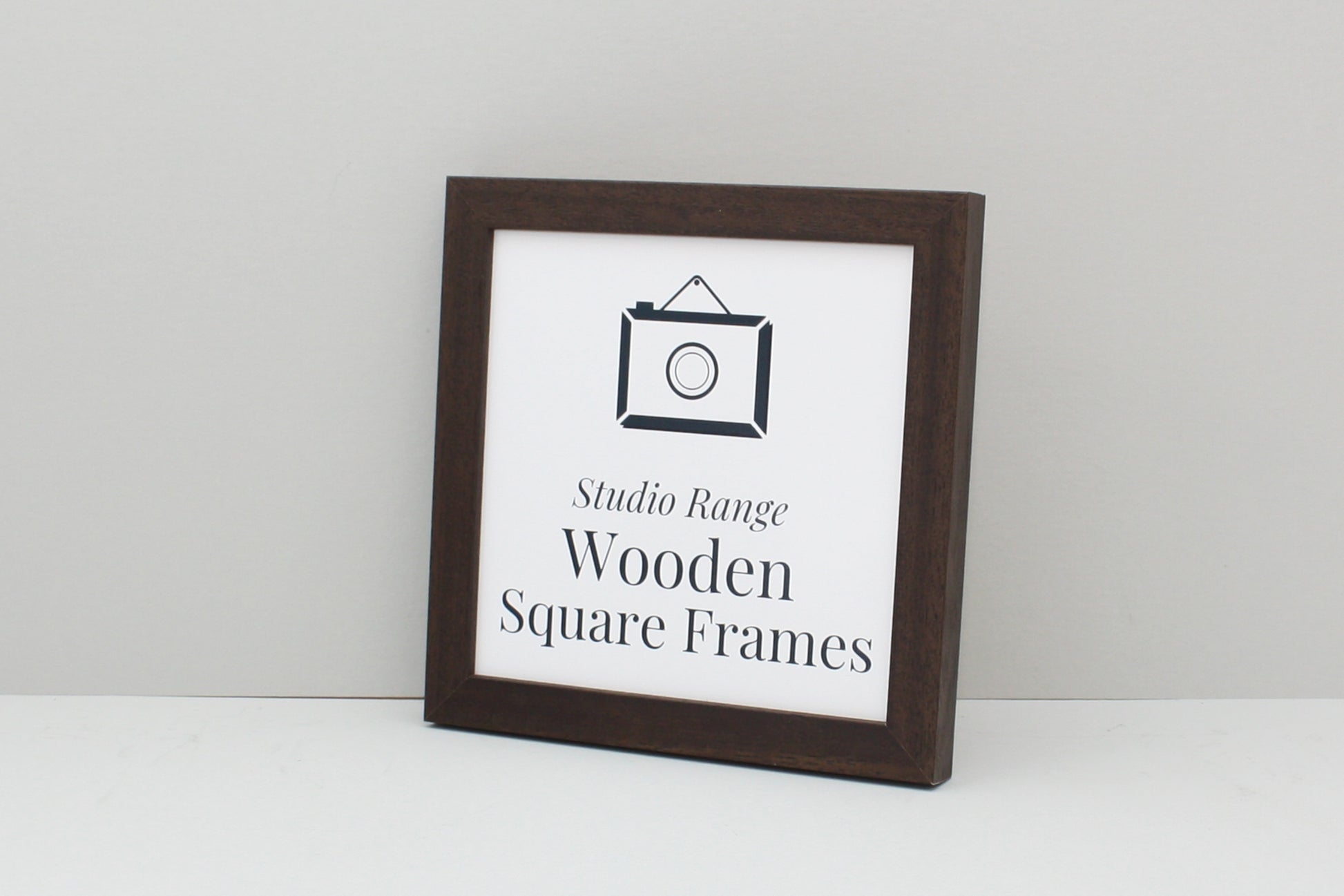 Walnut Colour - Square Wooden Frames | Standard Size Frames - PhotoFramesandMore - Wooden Picture Frames