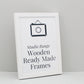 White - Wooden Ready Made Frames - PhotoFramesandMore - Wooden Picture Frames