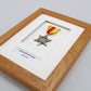 Personalised Military Medal display Frame for One Medal. 8x6" Size Frame. - PhotoFramesandMore - Wooden Picture Frames