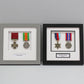 Personalised Military and Service Medal display Frame for Two Medals. 20x20cm. Handmade by Art@Home. War Medals. WW1. WW2. - PhotoFramesandMore - Wooden Picture Frames