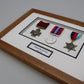 Personalised Military Medal display Frame for Three Medals. A4.  | Service Medal | War Medal | WW1 | WW2 - PhotoFramesandMore - Wooden Picture Frames