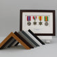 Personalised Military and Service Medal display Frame for Four Medals and text. A4 Frame. Service Medals | War Medals | WW1 | WW2 - PhotoFramesandMore - Wooden Picture Frames