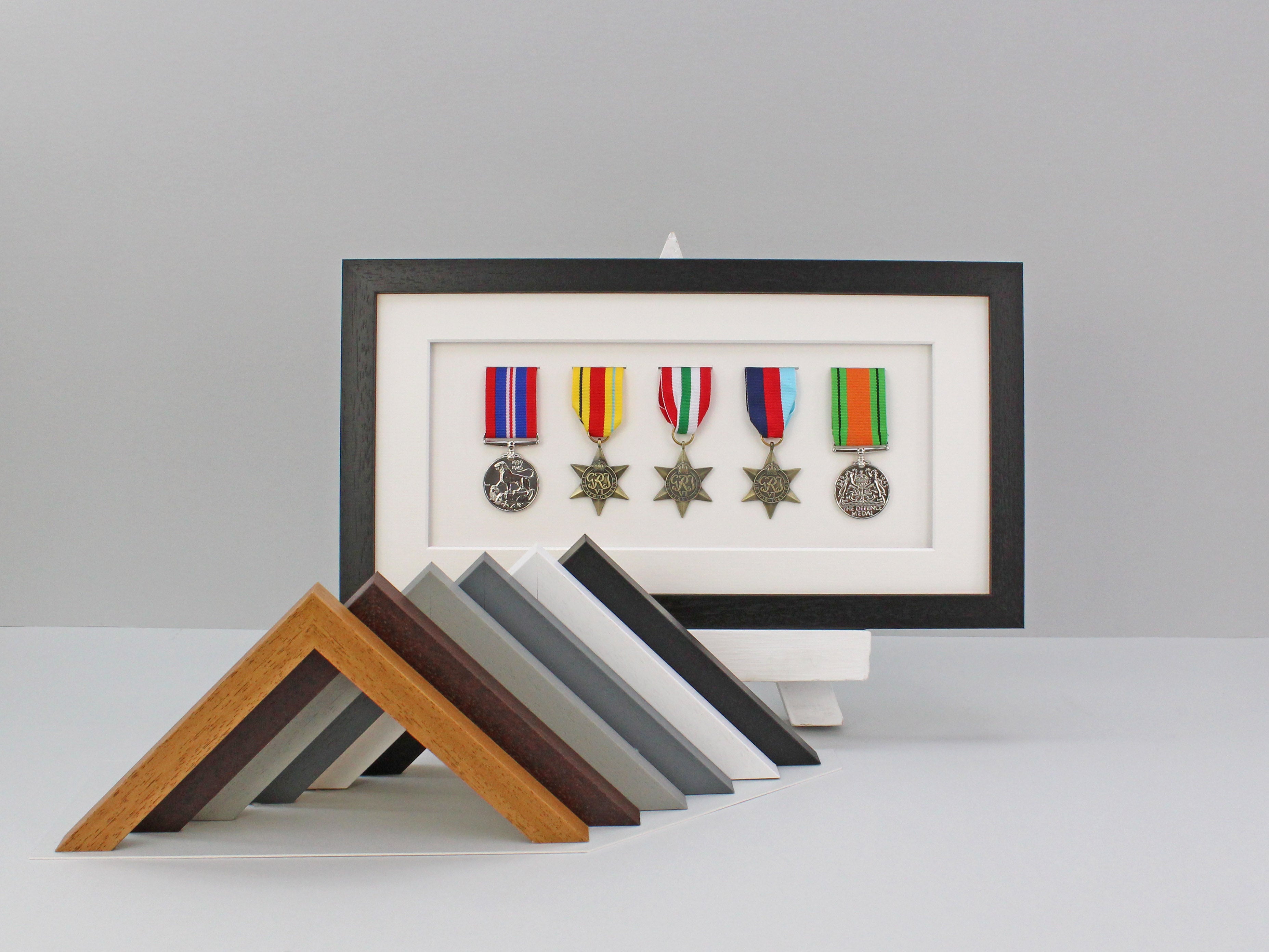 Military Medal display Frame for Five Medals | 20x40cm| WW1 | WW2 ...