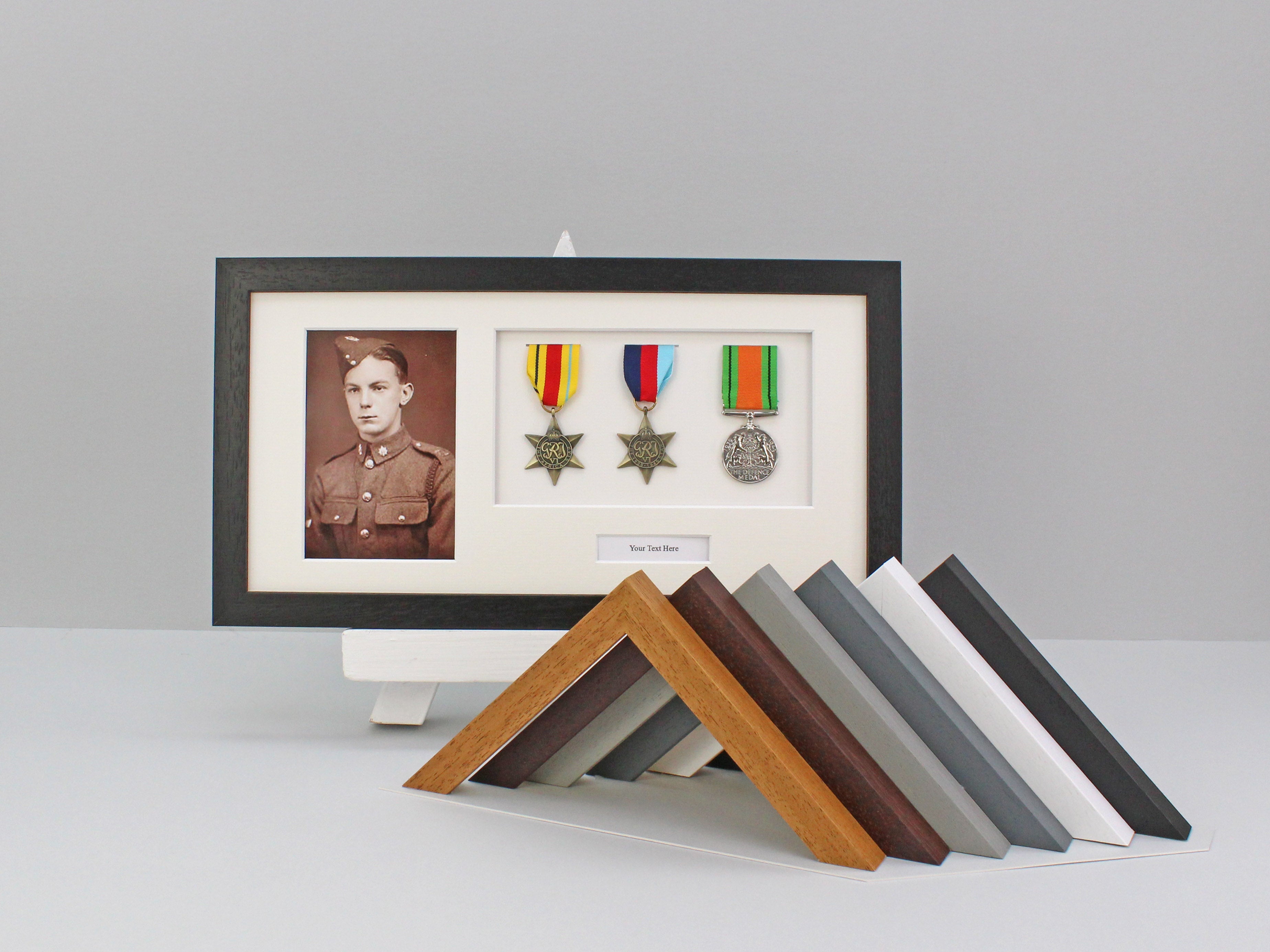 Personalised Military and Service Medal display Frame for Three Medals ...