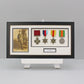 Personalised Military and Service Medal display Frame for Four Medals and a 6x4" Photograph.