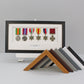 Personalised Military and Service Medal display Frame for Six Medals | 20x40cm | War Medals | WW1 | WW2 | Wall Hanging - PhotoFramesandMore - Wooden Picture Frames
