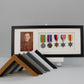 Military  Medal display Frame for Five Medals and one 6x4" Photo | WW1 | WW2