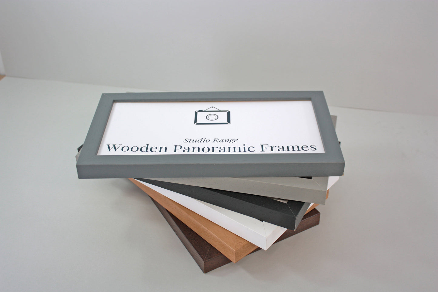 Dark Grey Panoramic Picture Frames - Studio Range - PhotoFramesandMore - Wooden Picture Frames