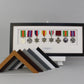 Personalised Military and Service Medal display Frame for Eight Medals. 20x50cm. Service Medals | War Medals | WW1 | WW2 | Wall Hanging - PhotoFramesandMore - Wooden Picture Frames