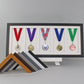 Medal Display frame for Five Medals. 25x60cm. - PhotoFramesandMore - Wooden Picture Frames