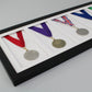 Medal Display frame for Five Medals. 25x60cm. - PhotoFramesandMore - Wooden Picture Frames