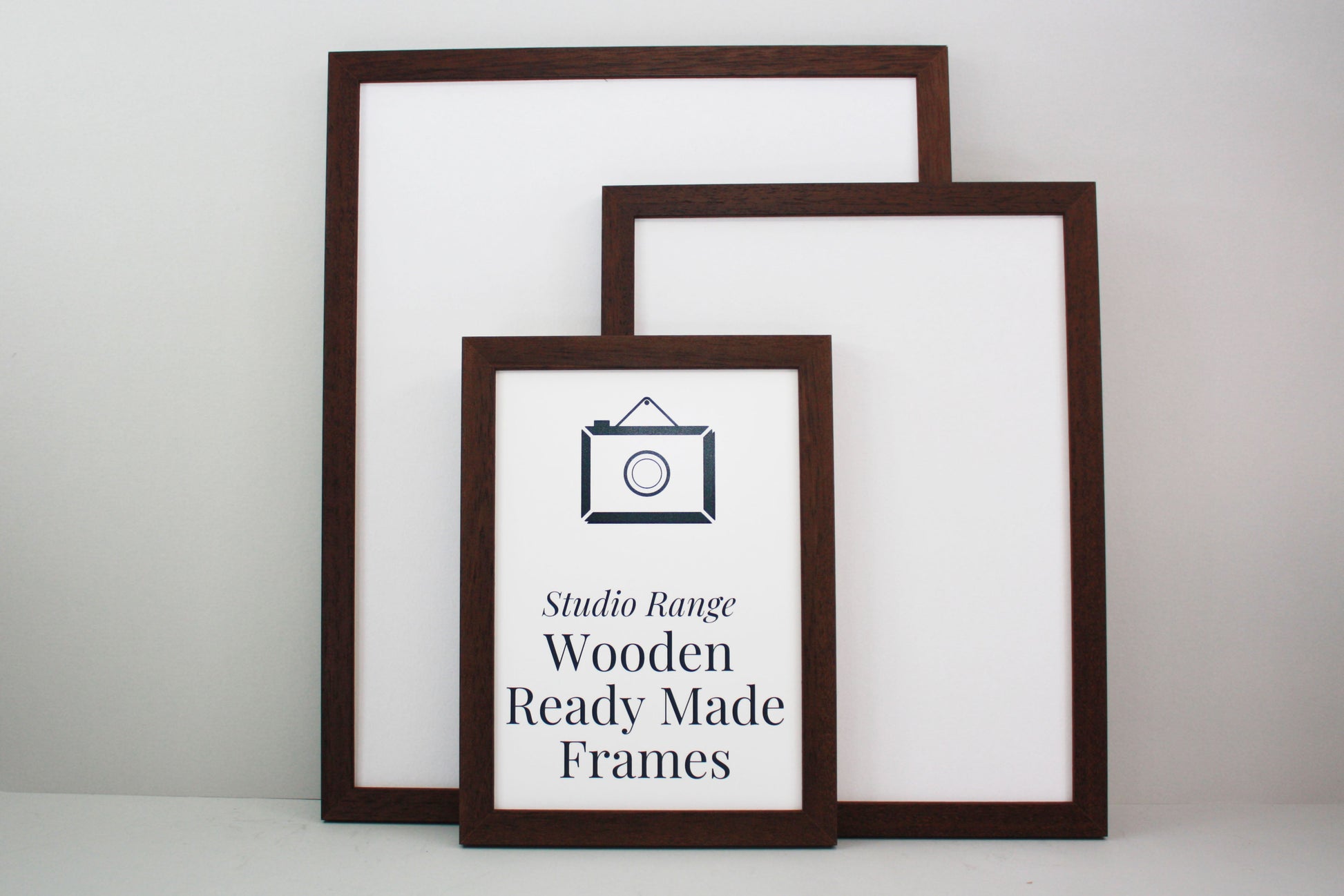 Walnut Colour - Wooden Ready Made Frames - PhotoFramesandMore - Wooden Picture Frames