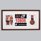 Sports Medal Display Frame for Medal, Race Bib and Photo. Traditional Style Frame. Perfect to showcase Marathon Medals.