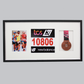 Sports Medal Display Frame for Medal, Race Bib and Photo. Traditional Style Frame. Perfect to showcase Marathon Medals.