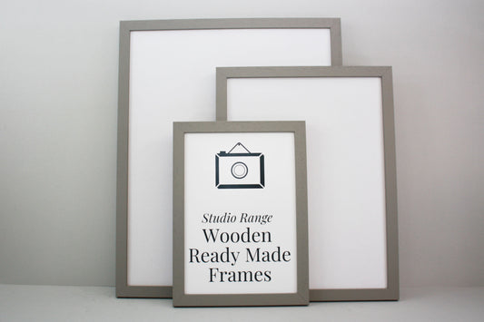 Pale Grey - Wooden Ready Made Frames - PhotoFramesandMore - Wooden Picture Frames