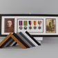 Military and Service Medal display Frame for Five Medals and two 6x4" Photographs. 20x60cm.  Service Medals | War Medals | WW1 | WW2 - PhotoFramesandMore - Wooden Picture Frames