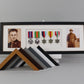 Military and Service Medal display Frame for Five Medals and one 6x4" Photograph. 20x50cm. Service Medals | War Medals | WW1 | WW2 | - PhotoFramesandMore - Wooden Picture Frames