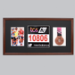 Sports Medal Display Frame for Medal, Race Bib and Photo. Traditional Style Frame. Perfect to showcase Marathon Medals.