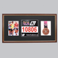 Sports Medal Display Frame for Medal, Race Bib and Photo. Traditional Style Frame. Perfect to showcase Marathon Medals.