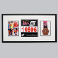 Sports Medal Display Frame for Medal, Race Bib and Photo. Traditional Style Frame. Perfect to showcase Marathon Medals.