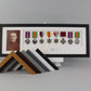 Personalised Military Medal display Frame for Eight Medals and a 6x4" Photograph. 20x60cm. - PhotoFramesandMore - Wooden Picture Frames
