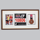 Sports Medal Display Frame for Medal, Race Bib and Photo. Traditional Style Frame. Perfect to showcase Marathon Medals.