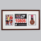 Sports Medal Display Frame for Medal, Race Bib and Photo. Traditional Style Frame. Perfect to showcase Marathon Medals.