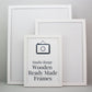 White - Wooden Ready Made Frames - PhotoFramesandMore - Wooden Picture Frames