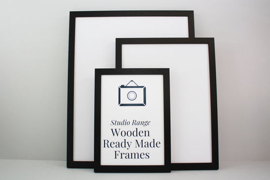 Black - Wooden Ready Made Frames - PhotoFramesandMore - Wooden Picture Frames