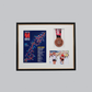 Medal display Frame with Apertures for  Portrait A4 Map or certificate & 5x7" Photo. Traditional Style