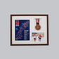 Medal display Frame with Apertures for  Portrait A4 Map or certificate & 5x7" Photo. Traditional Style